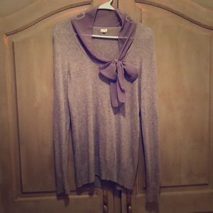 J.Crew Grey Sweater With Tie, Size M
